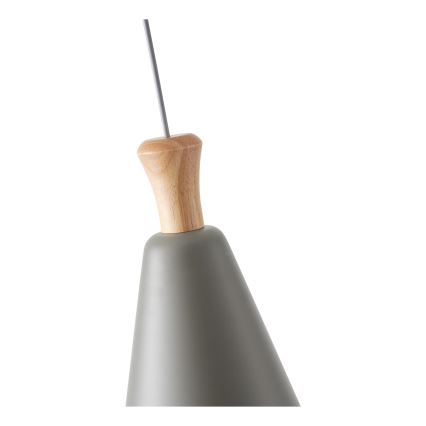 Kattokruunu johdossa 1xE27/15W/230V harmaa halkaisija 20 cm