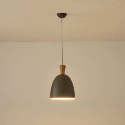 Kattokruunu johdossa 1xE27/15W/230V harmaa halkaisija 23 cm