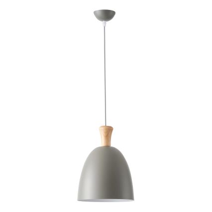 Kattokruunu johdossa 1xE27/15W/230V harmaa halkaisija 23 cm