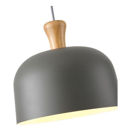 Kattokruunu johdossa 1xE27/15W/230V harmaa halkaisija 27 cm