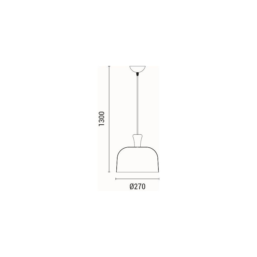 Kattokruunu johdossa 1xE27/15W/230V harmaa halkaisija 27 cm