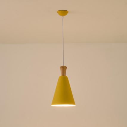 Kattokruunu johdossa 1xE27/15W/230V keltainen halkaisija 20 cm