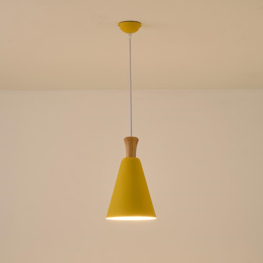 Kattokruunu johdossa 1xE27/15W/230V keltainen halkaisija 20 cm