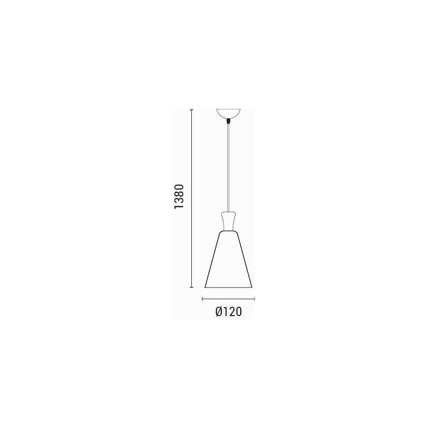 Kattokruunu johdossa 1xE27/15W/230V keltainen halkaisija 20 cm