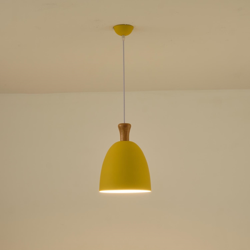 Kattokruunu johdossa 1xE27/15W/230V keltainen halkaisija 23 cm