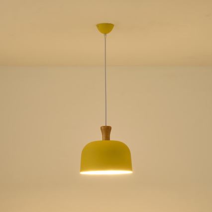 Kattokruunu johdossa 1xE27/15W/230V keltainen pr. 27 cm
