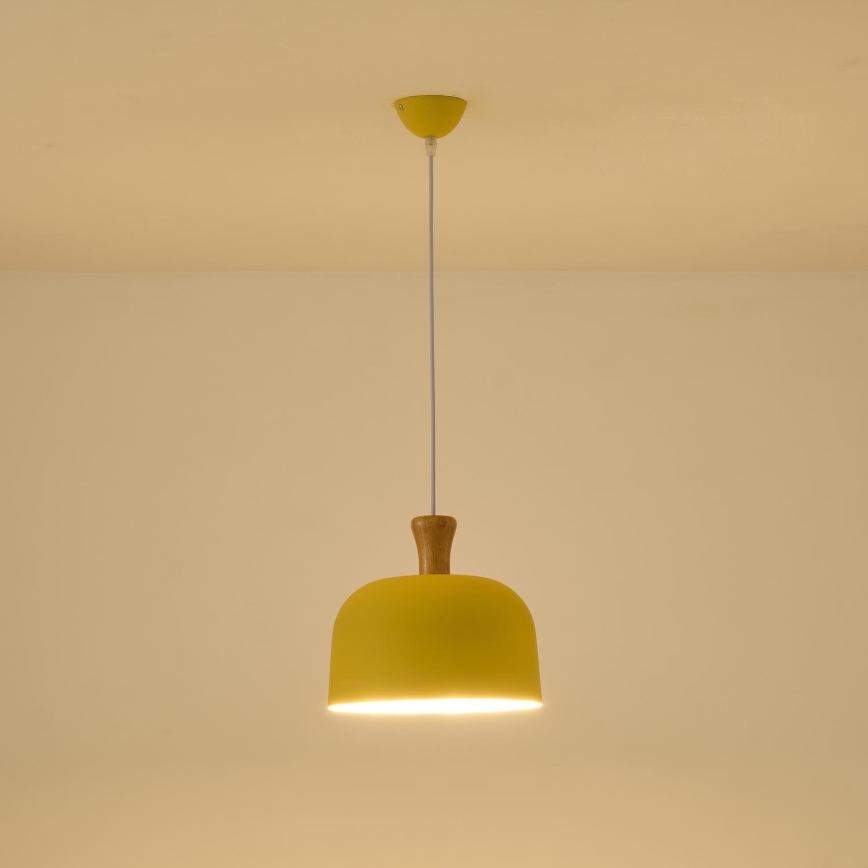 Kattokruunu johdossa 1xE27/15W/230V keltainen pr. 27 cm