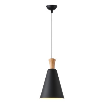 Kattokruunu johdossa 1xE27/15W/230V musta halkaisija 20 cm