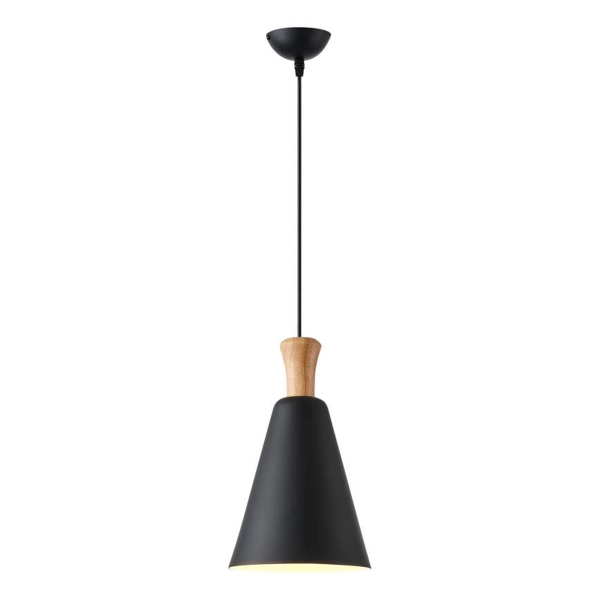 Kattokruunu johdossa 1xE27/15W/230V musta halkaisija 20 cm