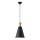 Kattokruunu johdossa 1xE27/15W/230V musta halkaisija 20 cm