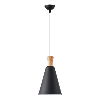 Kattokruunu johdossa 1xE27/15W/230V musta halkaisija 20 cm