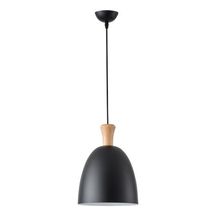 Kattokruunu johdossa 1xE27/15W/230V musta halkaisija 23 cm
