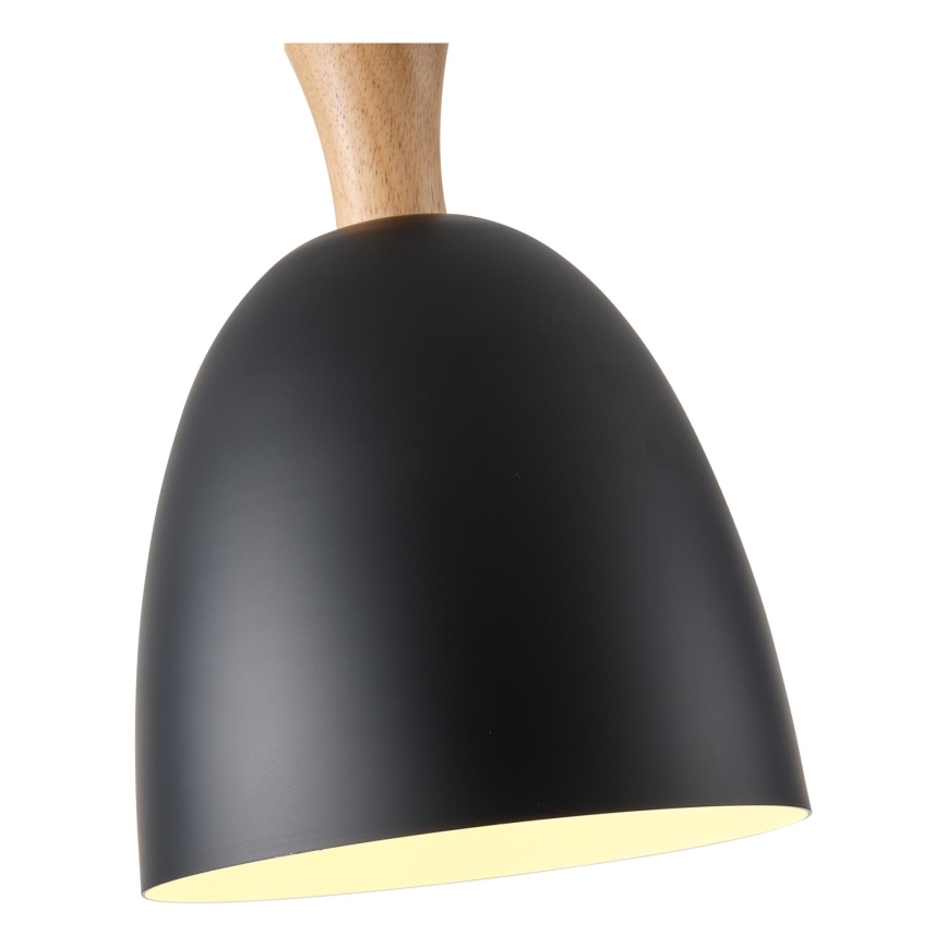 Kattokruunu johdossa 1xE27/15W/230V musta halkaisija 23 cm