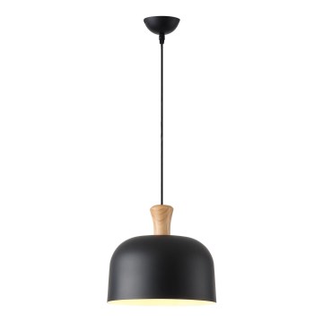 Kattokruunu johdossa 1xE27/15W/230V musta halkaisija 27 cm