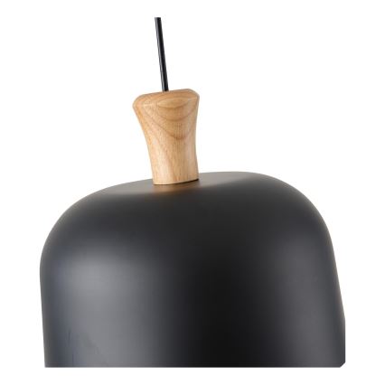 Kattokruunu johdossa 1xE27/15W/230V musta halkaisija 27 cm