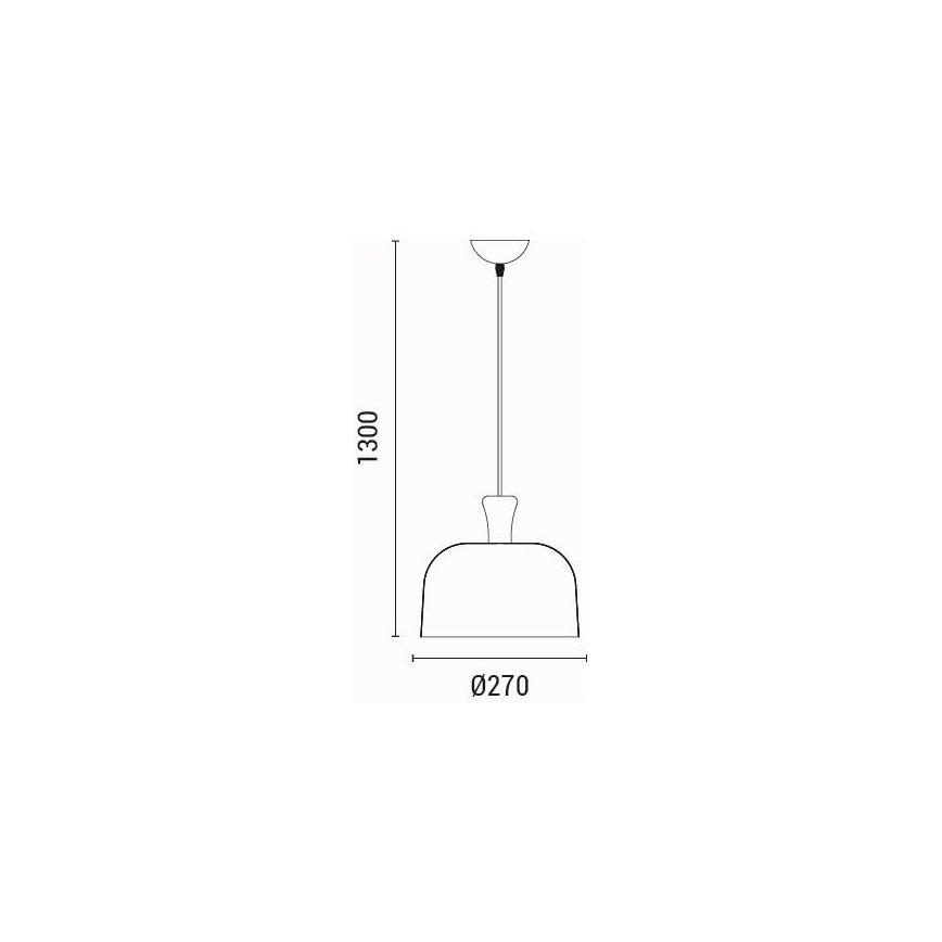 Kattokruunu johdossa 1xE27/15W/230V musta halkaisija 27 cm