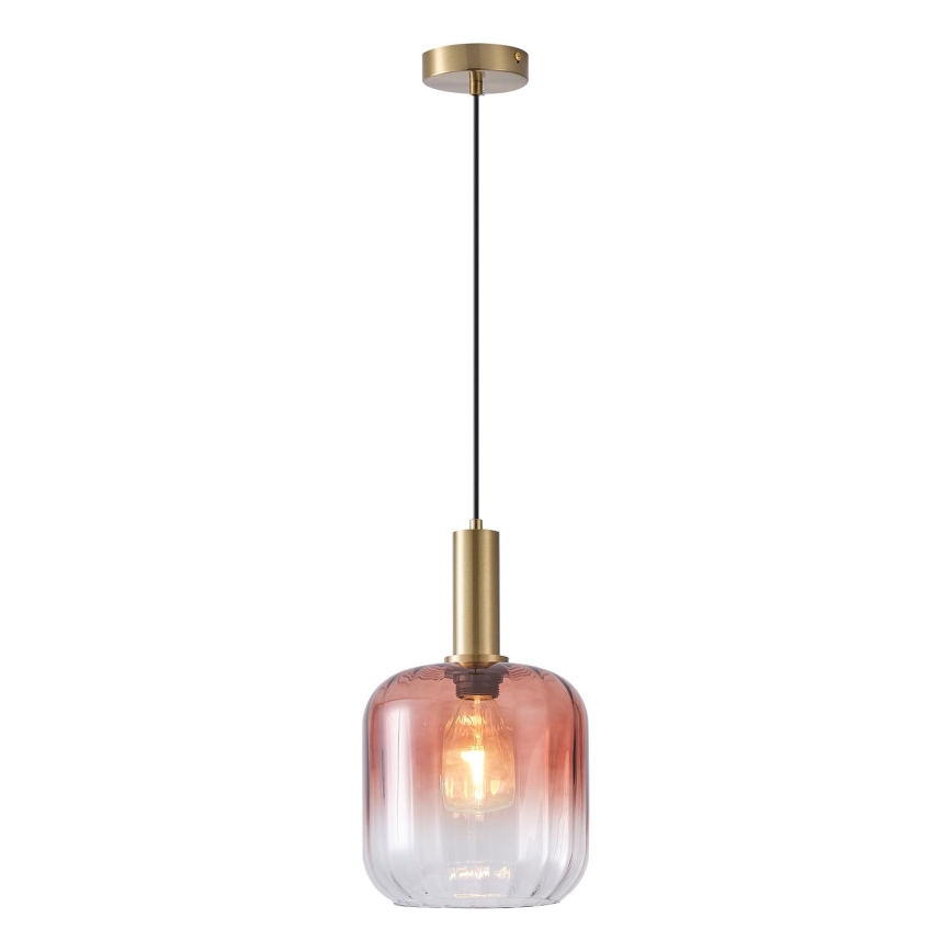 Kattokruunu johdossa 1xE27/15W/230V punainen/savuinen halkaisija 20 cm