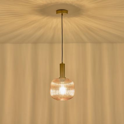 Kattokruunu johdossa 1xE27/15W/230V ruskea halkaisija 20 cm