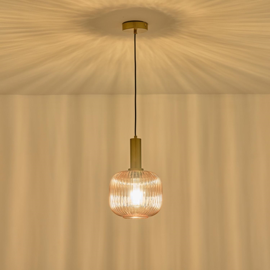 Kattokruunu johdossa 1xE27/15W/230V ruskea halkaisija 20 cm