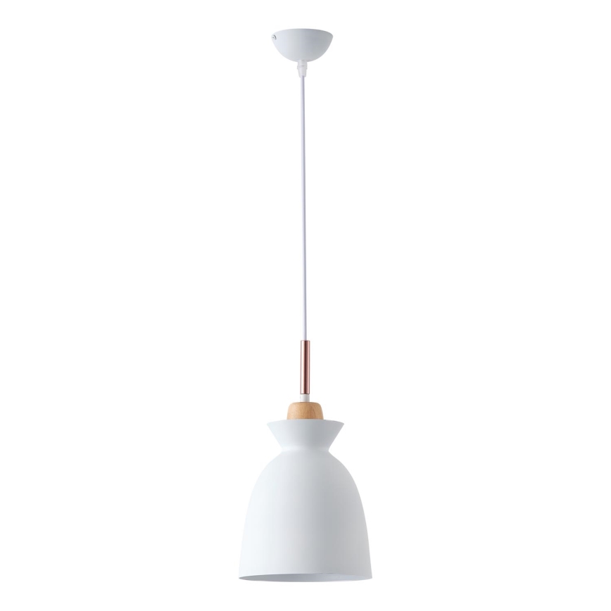 Kattokruunu johdossa 1xE27/15W/230V valkoinen halkaisija 19,5 cm