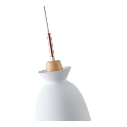 Kattokruunu johdossa 1xE27/15W/230V valkoinen halkaisija 19,5 cm
