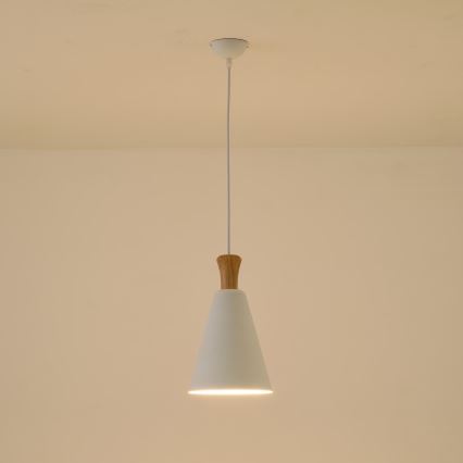Kattokruunu johdossa 1xE27/15W/230V valkoinen halkaisija 20 cm