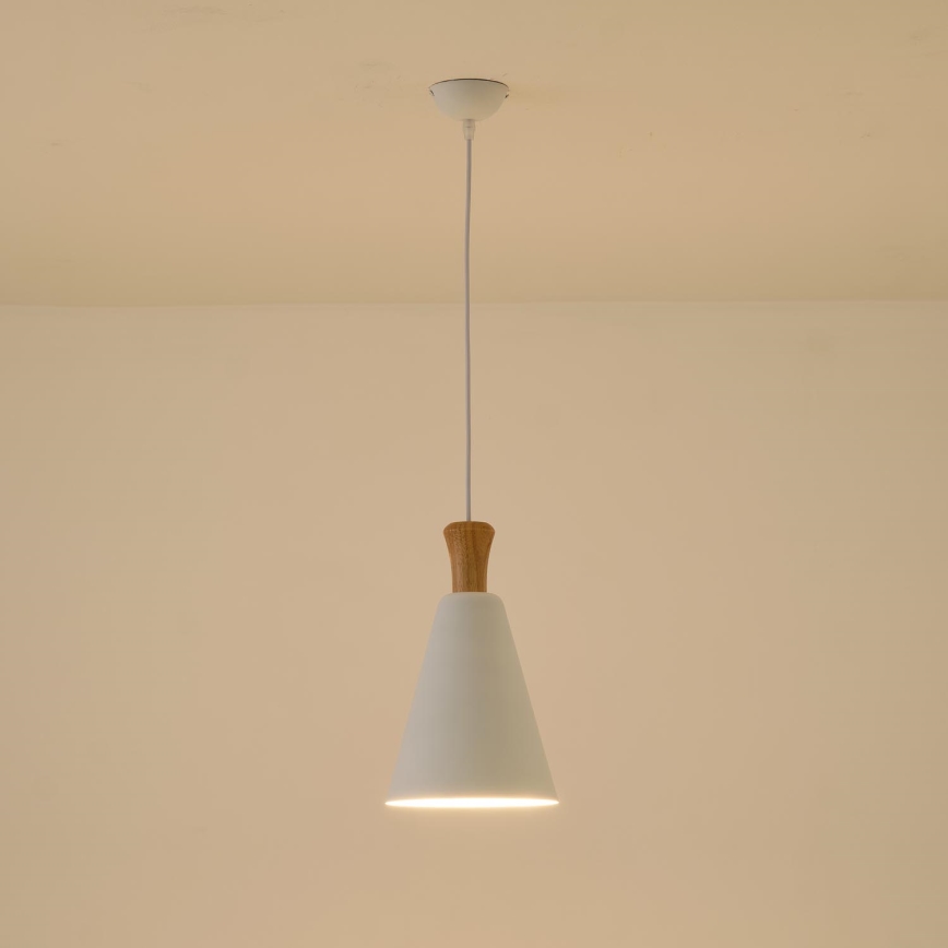 Kattokruunu johdossa 1xE27/15W/230V valkoinen halkaisija 20 cm