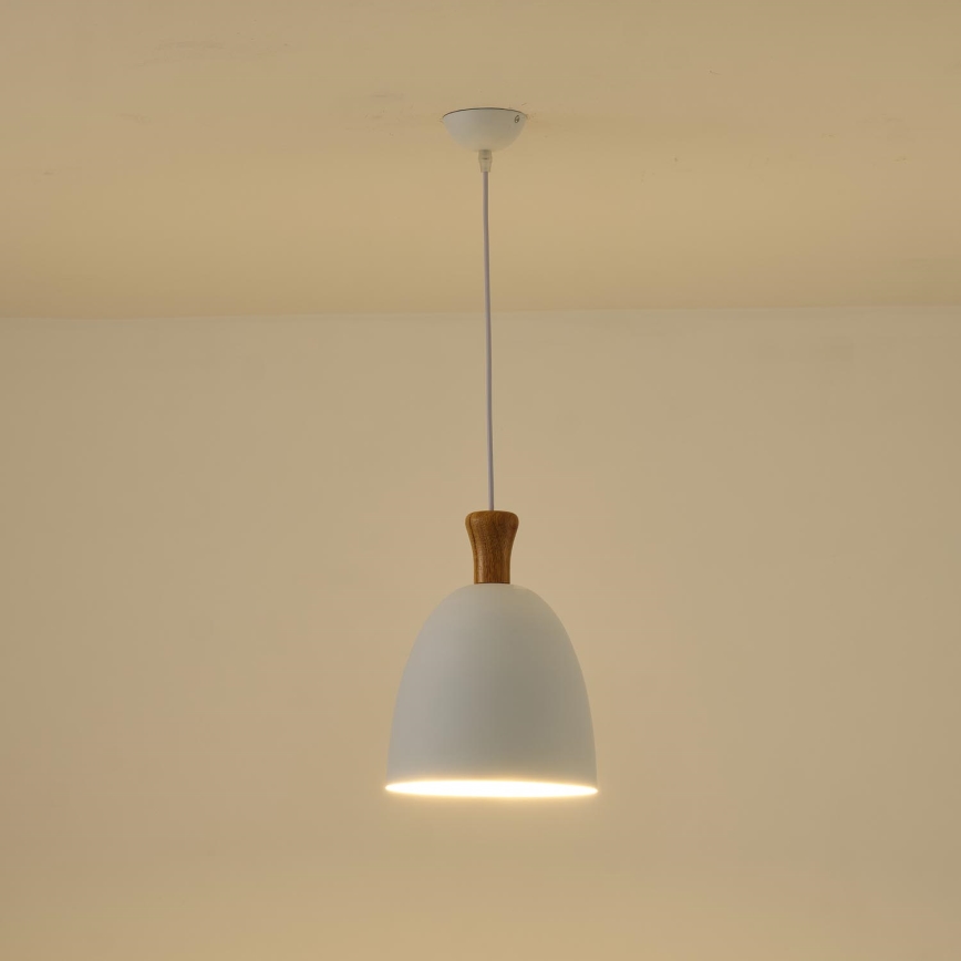 Kattokruunu johdossa 1xE27/15W/230V valkoinen halkaisija 23 cm