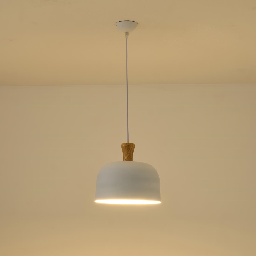 Kattokruunu johdossa 1xE27/15W/230V valkoinen halkaisija 27 cm