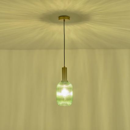 Kattokruunu johdossa 1xE27/15W/230V vihreä 13 cm