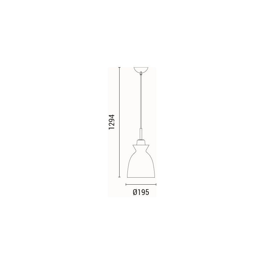 Kattokruunu johdossa 1xE27/15W/230V vihreä halkaisija 19,5 cm