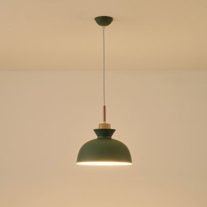 Kattokruunu johdossa 1xE27/15W/230V vihreä halkaisija 28 cm