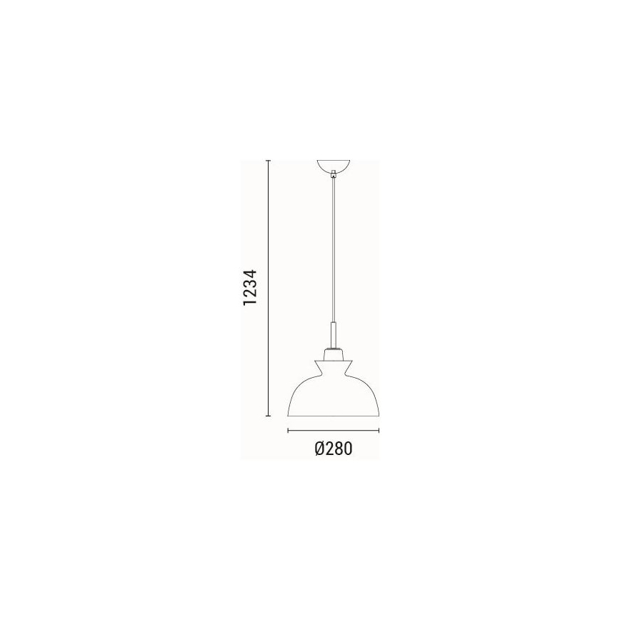 Kattokruunu johdossa 1xE27/15W/230V vihreä halkaisija 28 cm