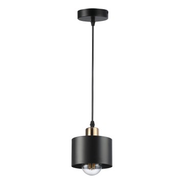 Kattokruunu johdossa 1xE27/35W/230V halkaisija 12 cm musta/kulta
