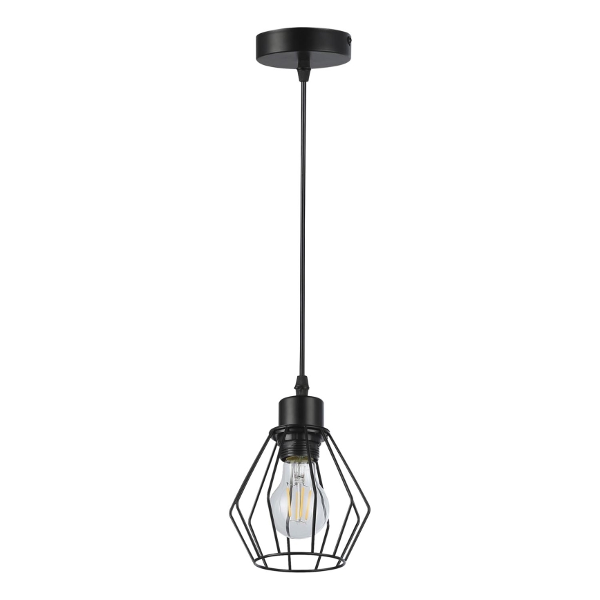 Kattokruunu johdossa 1xE27/35W/230V halkaisija 18 cm musta