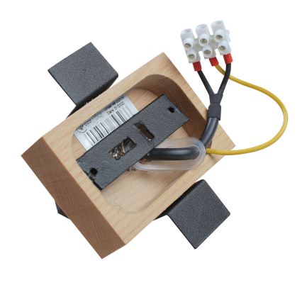 Kattokruunu johdossa 1xE27/40W/230V pyökki/musta