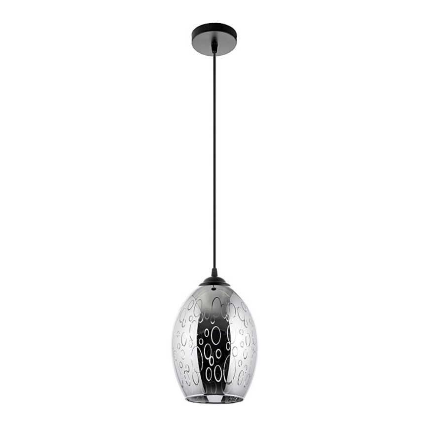 Kattokruunu johdossa 1xE27/60W/230V halkaisija 16 cm musta