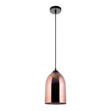 Kattokruunu johdossa 1xE27/60W/230V halkaisija 17 cm kupari