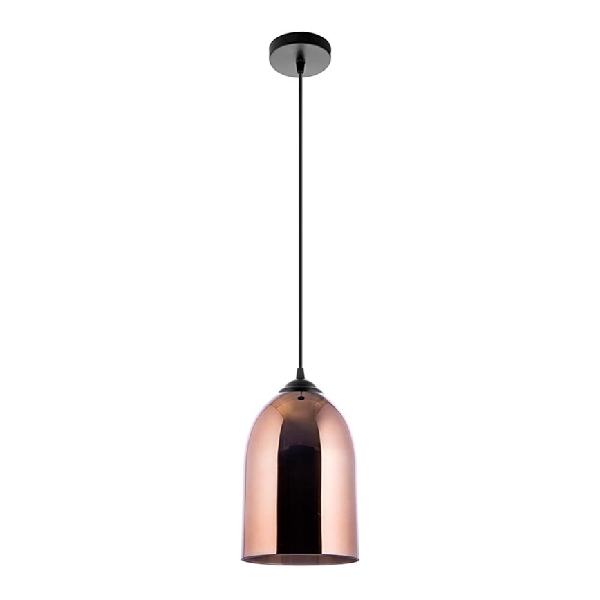 Kattokruunu johdossa 1xE27/60W/230V halkaisija 17 cm kupari