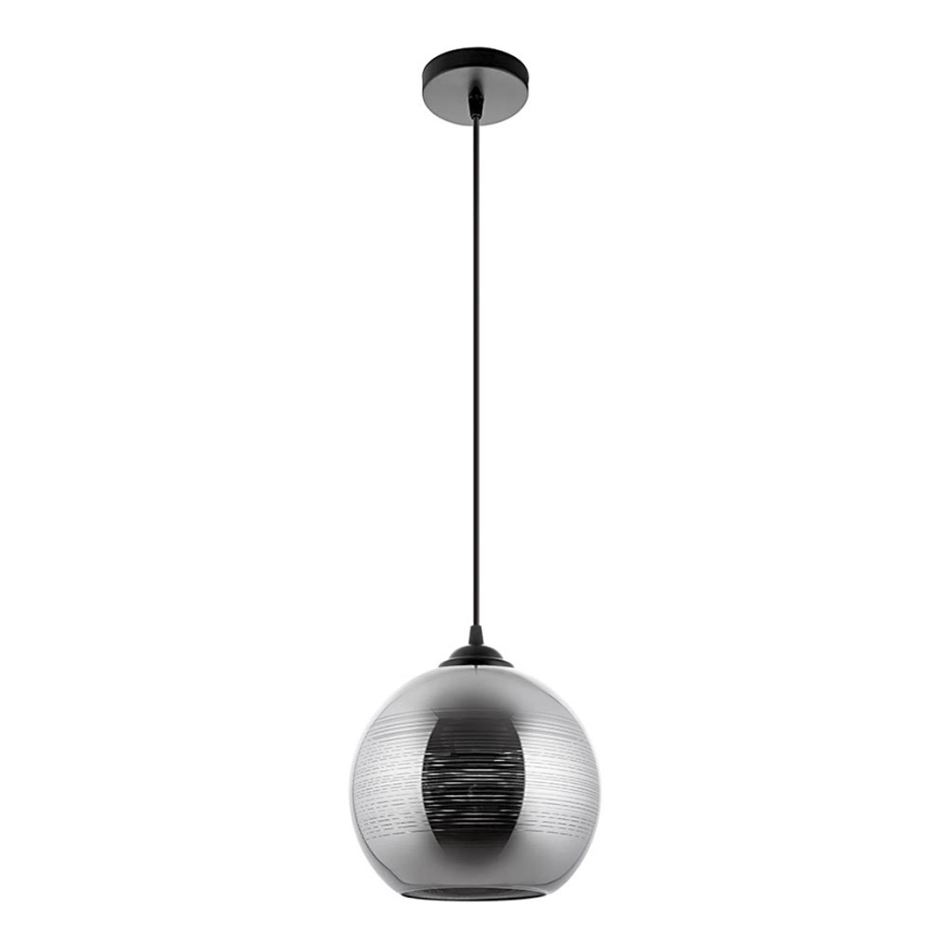 Kattokruunu johdossa 1xE27/60W/230V halkaisija 20 cm musta