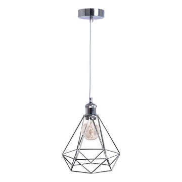 Kattokruunu johdossa 1xE27/60W/230V halkaisija 22 cm kiiltävä kromi