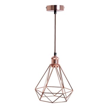Kattokruunu johdossa 1xE27/60W/230V halkaisija 22 cm kupari