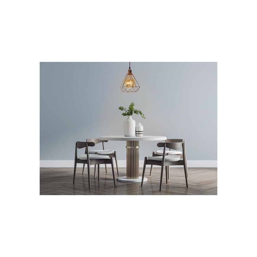 Kattokruunu johdossa 1xE27/60W/230V halkaisija 22 cm kupari