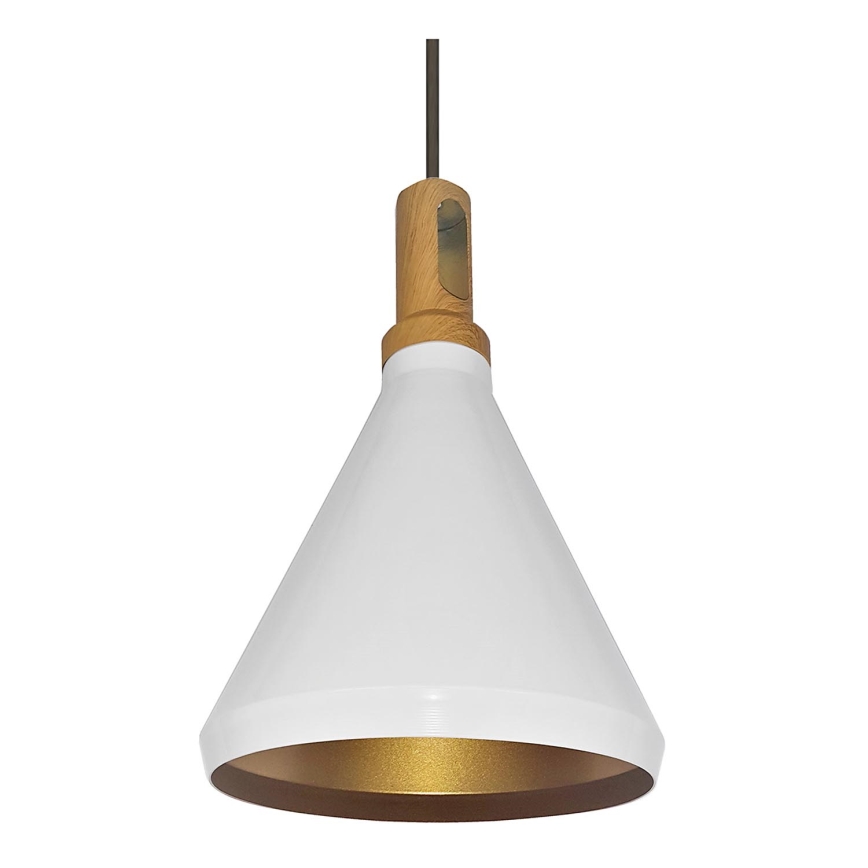 Kattokruunu johdossa 1xE27/60W/230V halkaisija 23 cm valkoinen