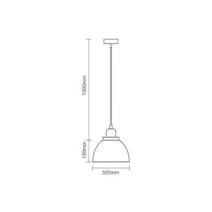 Kattokruunu johdossa 1xE27/60W/230V halkaisija 30 cm
