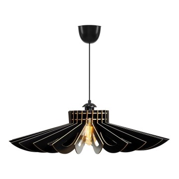 Kattokruunu johdossa 1xE27/60W/230V musta halkaisija 52 cm