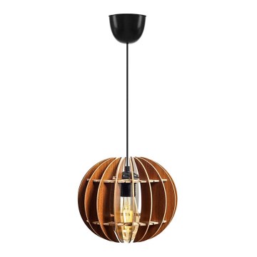 Kattokruunu johdossa 1xE27/60W/230V ruskea halkaisija 20 cm