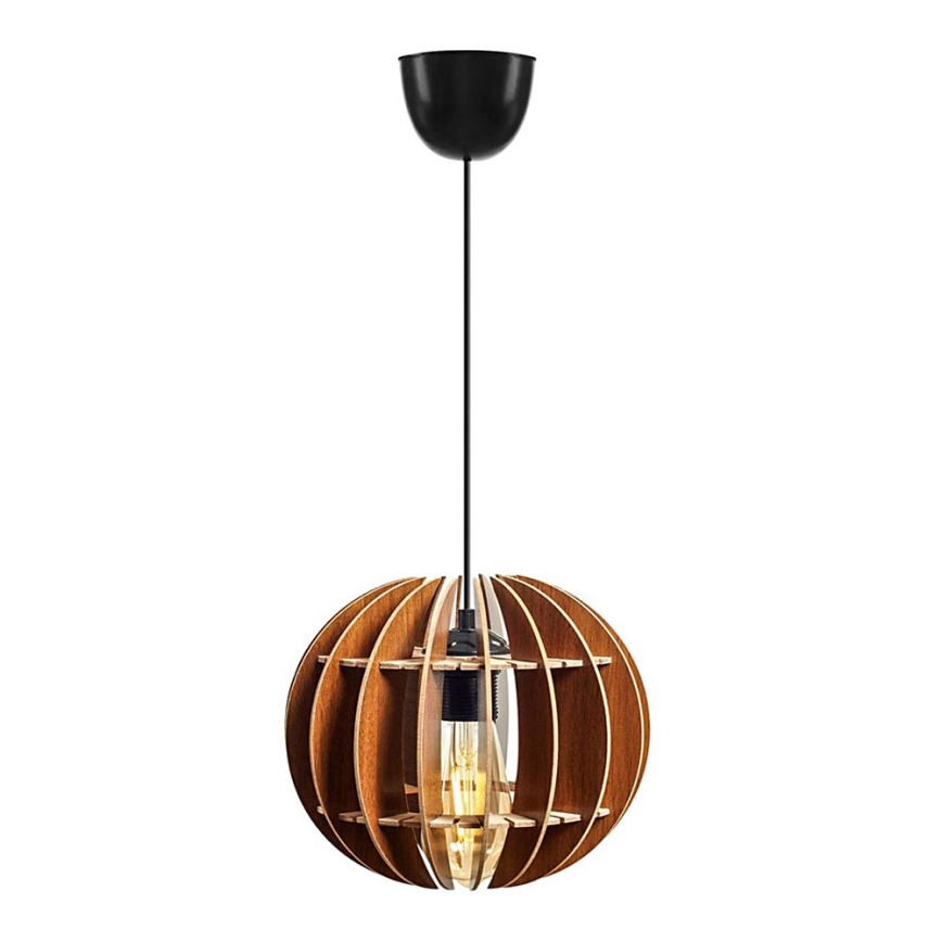 Kattokruunu johdossa 1xE27/60W/230V ruskea halkaisija 20 cm