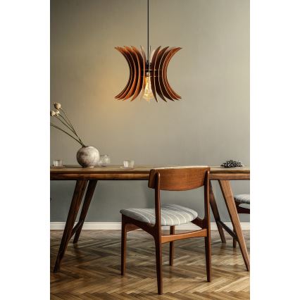 Kattokruunu johdossa 1xE27/60W/230V ruskea halkaisija 20 cm