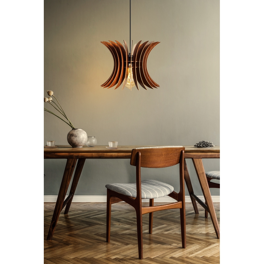 Kattokruunu johdossa 1xE27/60W/230V ruskea halkaisija 20 cm